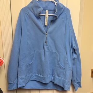 Lululemon Light Blue Half-Zip Cozy Pullover Hoodie
